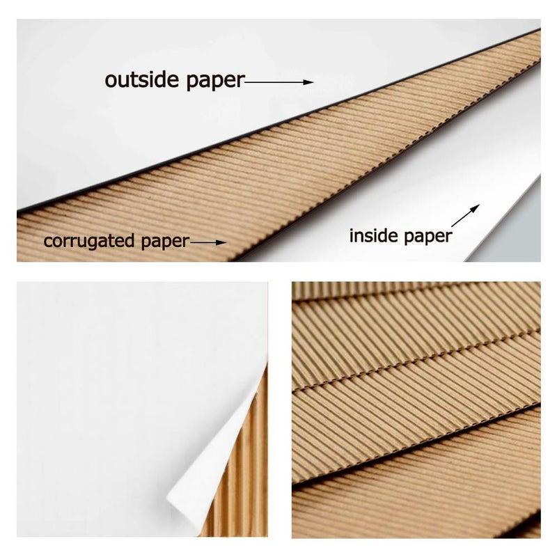 PETAFLOP Shipping Boxes 4x4x4 White Cardboard Box Kraft Corrugated Small Mailing Boxes, 25 Pack - Image 4